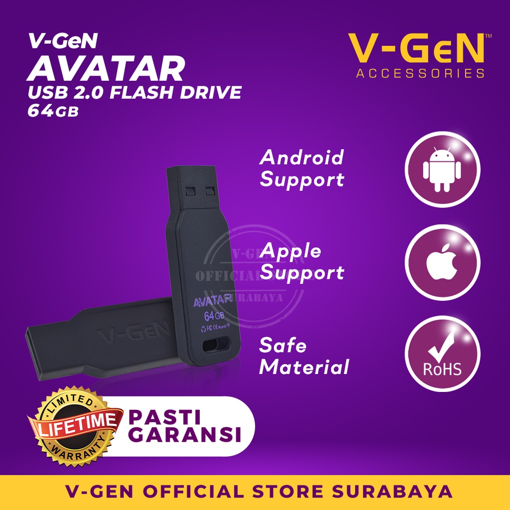 USB Flashdisk V-GeN 64GB AVATAR USB2.0 VGEN