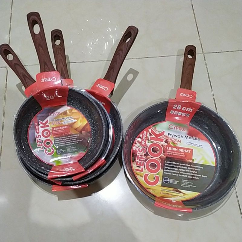 CYPRUZ PENGGORENGAN CEPER ANTI LENGKET YANG BAGUS FRY PAN MARBLE HIGH QUALITY