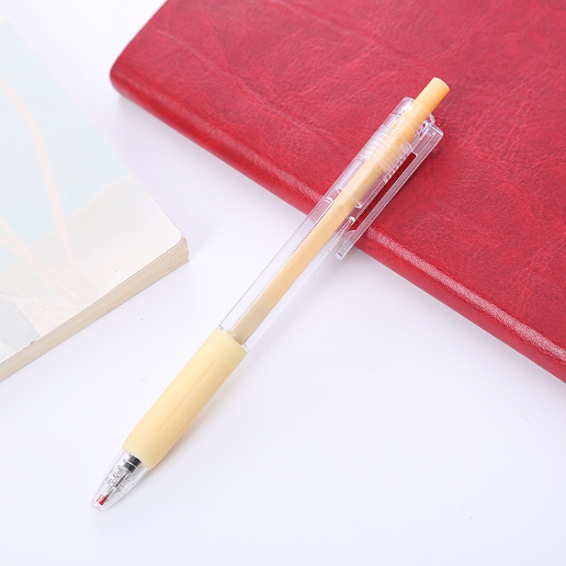 6pcs / Set Pulpen Gel 0.5mm Tinta Hitam Warna-Warni Untuk Sekolah / Kantor