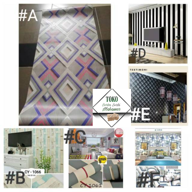 TSSM MAKASSAR Wallpaper Dinding Sticker Stiker Murah (45cmx10m)