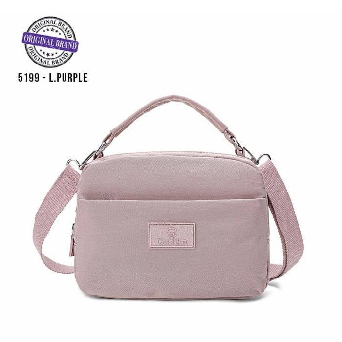 Terlaris Tas Wanita GUDIKA 5199 Selempang Import Terbaru Nylon Waterproof - lpurple