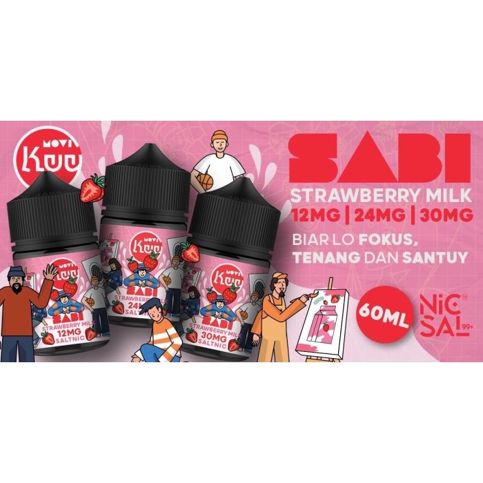 Kuy Sabi Strawberry Milk Salt Nic 60ML by MOVI