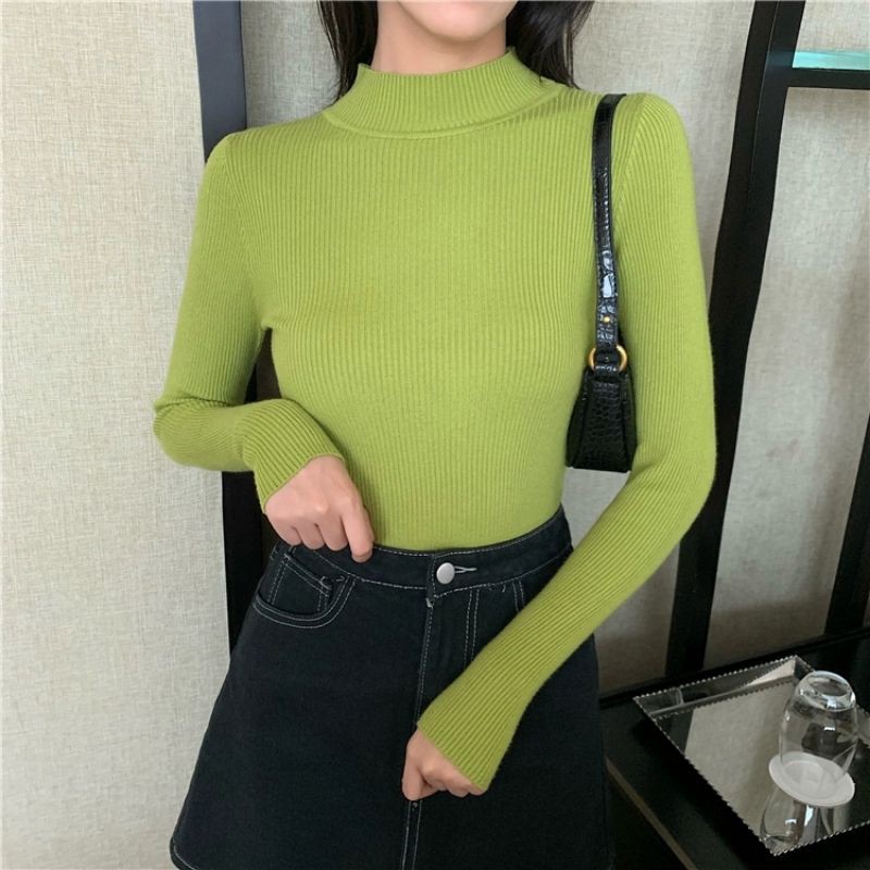  BISA COD Atasan Turtleneck Rajut Korean  Style Baju  