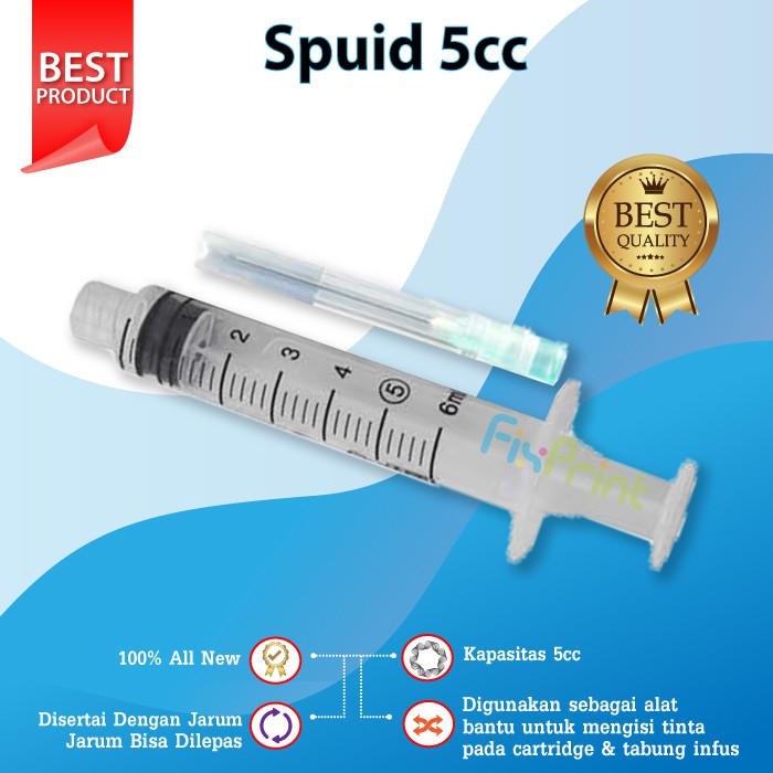 Spuit 5cc  Syringe 5cc  Suntikan tinta 5ml  Spuid ukuran 5 ml