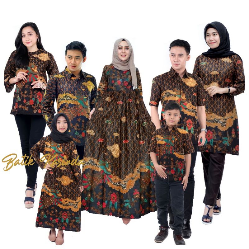 Baju batik Couple Keluarga Ayah Ibu Anak Pasangan Suami Istri Atasan Wanita Pria Dan Anak Anak Sania Ruflle Ori Ndoro Jowi Modern Family Lebaran Terbaru 2023