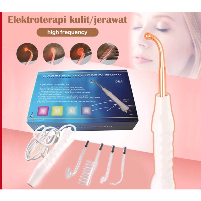 Mesin High Frequency Frekuensi tinggi alat facial portable skincare kecantikan salon jerawat ozon