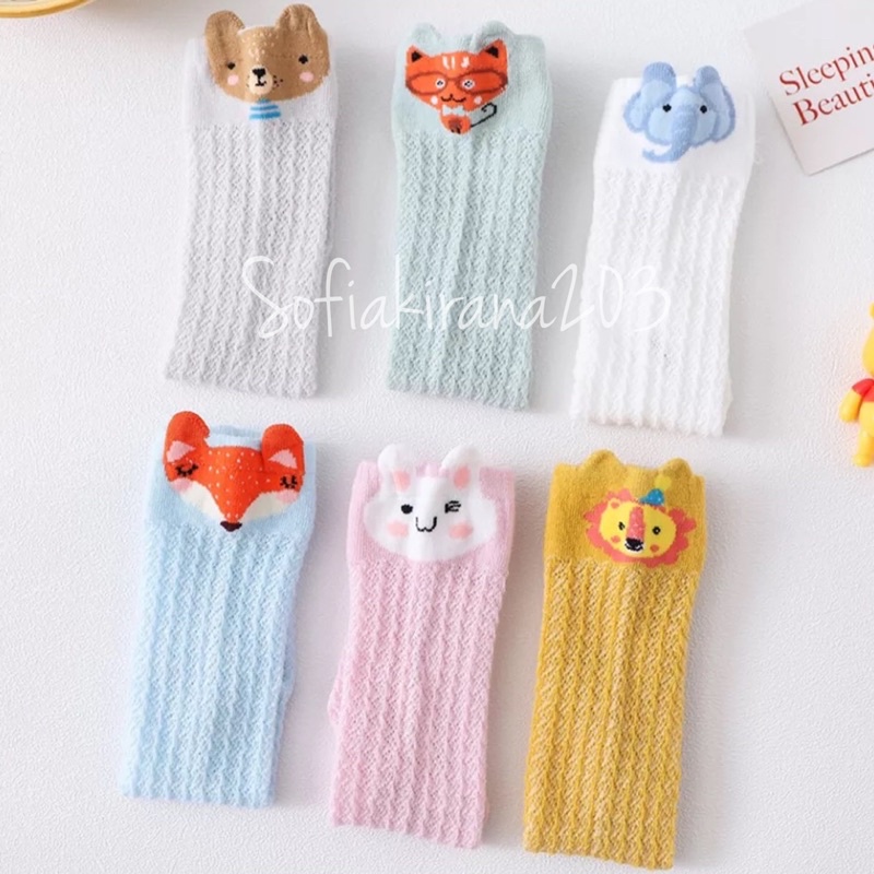 BARU! kaus kaki bayi panjang motif lucu/ bahan adem/ baby socks