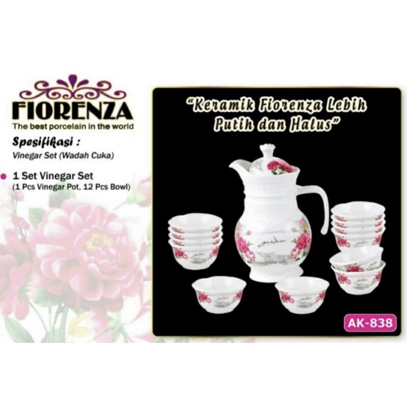 Vinegar set / wadah cuka fiorenza ak838/ wadah gula