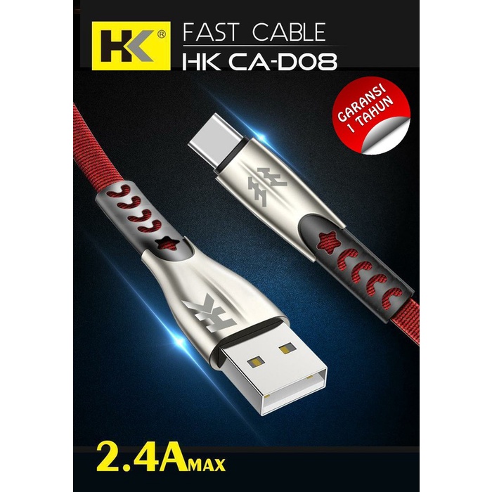 KABEL DATA HK QUICK CHARGE 2.4A MAX HK-D08 Micro / V8