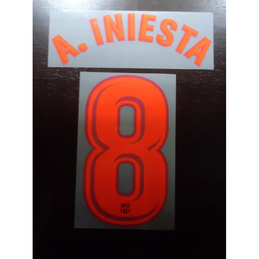 Nameset Barcelona 2017-18 3Rd. Iniesta. For Original Jersey