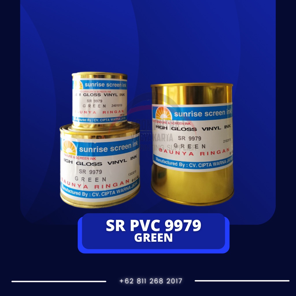 

SUNRISE SR PVC 9979 GREEN 1KG - TINTA SABLON KERTAS
