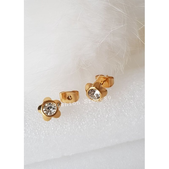 Ready Anting Tusuk Titanium Steel Antikarat Bestquality anting tusuk Gold titanium impor