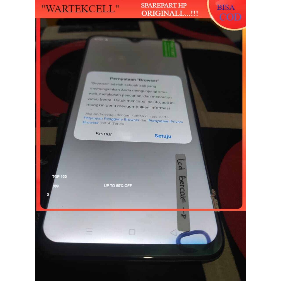 Lcd Fullset Freme Oppo F9 dan Realme 2pro minus bercak pinggir sudah tes