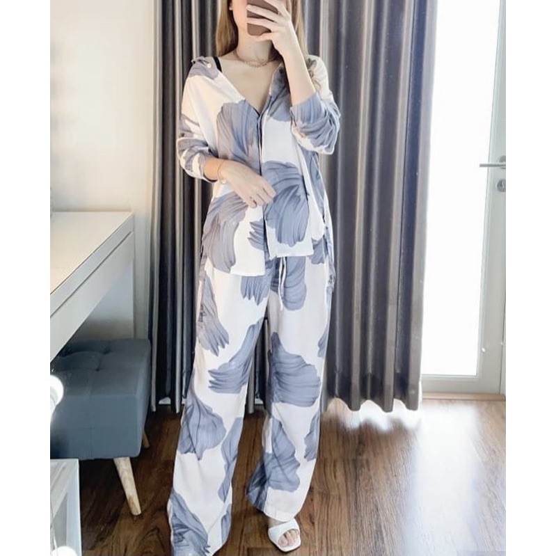 LUSIE SET ONESET BAJU WANITA DAILY SET SETELAN WANITA MOTIF RAYON