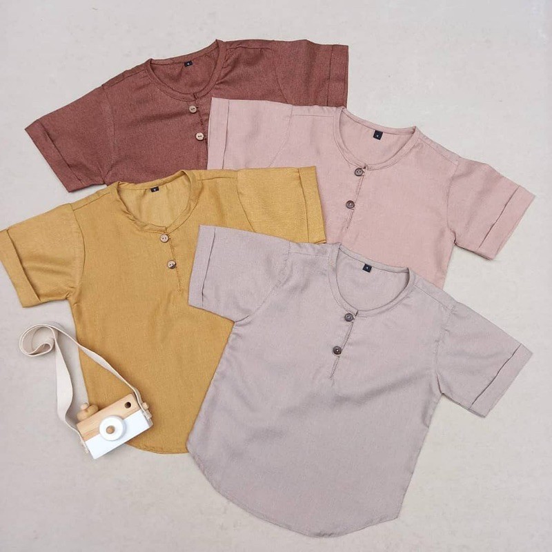Baju Koko kemeja anak kain katun madina inport ternyaman