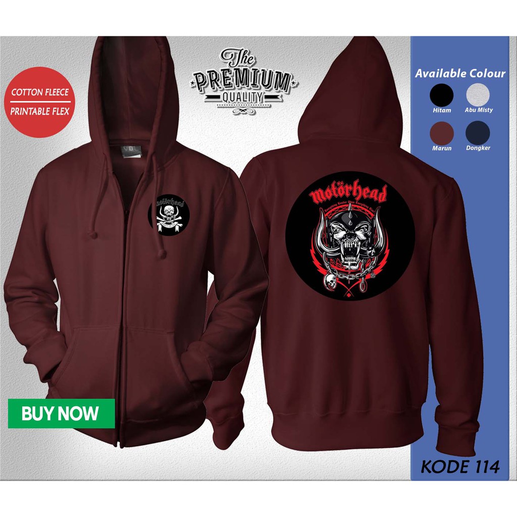 Jaket Sweater Zipper Band MOTORHEAD 114