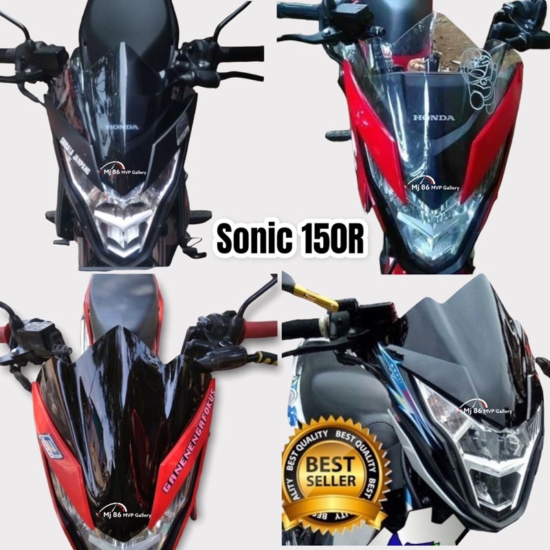 Visor Honda Sonic 150R Model Jenong Smoke Hitam Bening