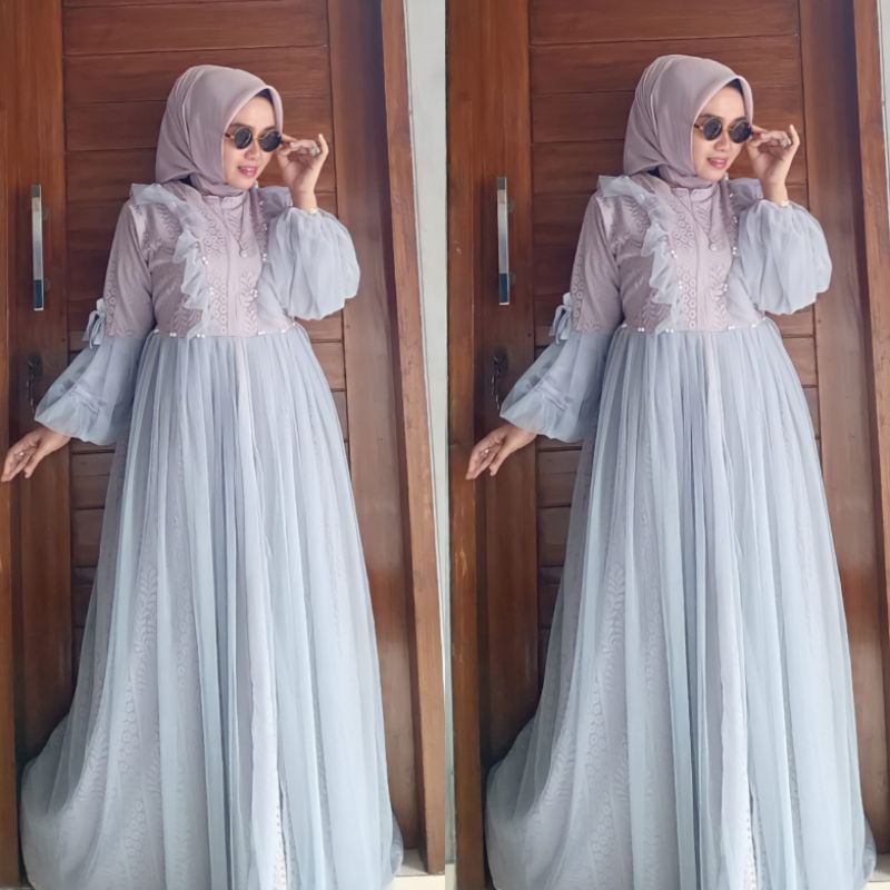 Malika Dress original by Alhaya/gaun pesta/mewah/gamis Alhaya