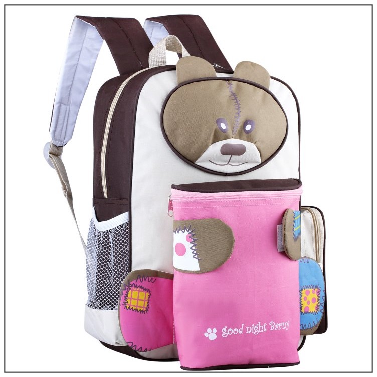 Tas Sekolah Anak Perempuan Lucu Bentuk Boneka Dinier Cream