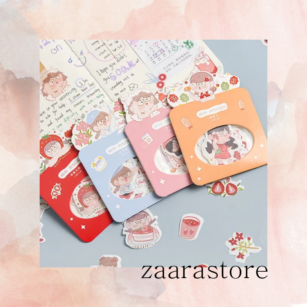 

Cute little girl sticker pack isi 30 pcs stiker dalam satu set