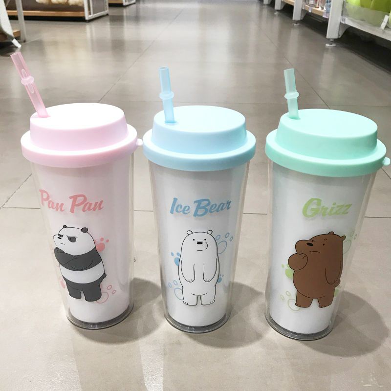 MINISO Tumbler We Bare Bears / tumbler miniso / tumbler lucu miniso / tumbler anak READY STOK