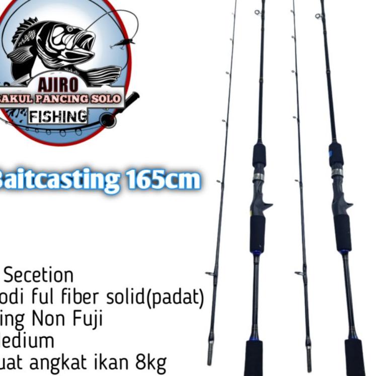 (cwfk -735) Joran pancing ul spinning bc casting baitcasting fiber solid ajiro sniper 165 180 198 Pr