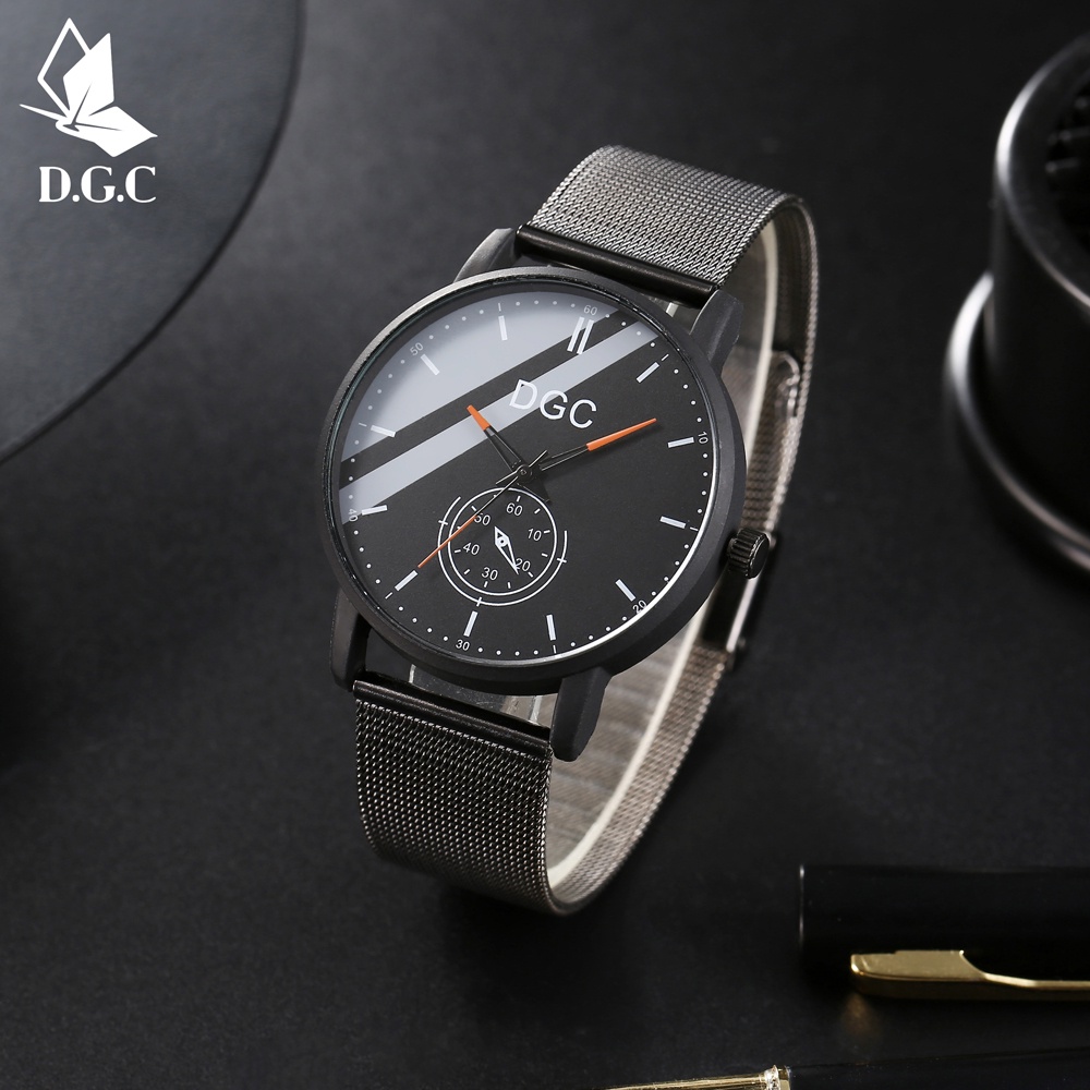 DGC Jam Tangan Pria  Rantai Stainless Steel Jam Tangan Pria Ikat Pinggang Jam Tangan Fashion Analog Grosir Model Terbaru Murah G42