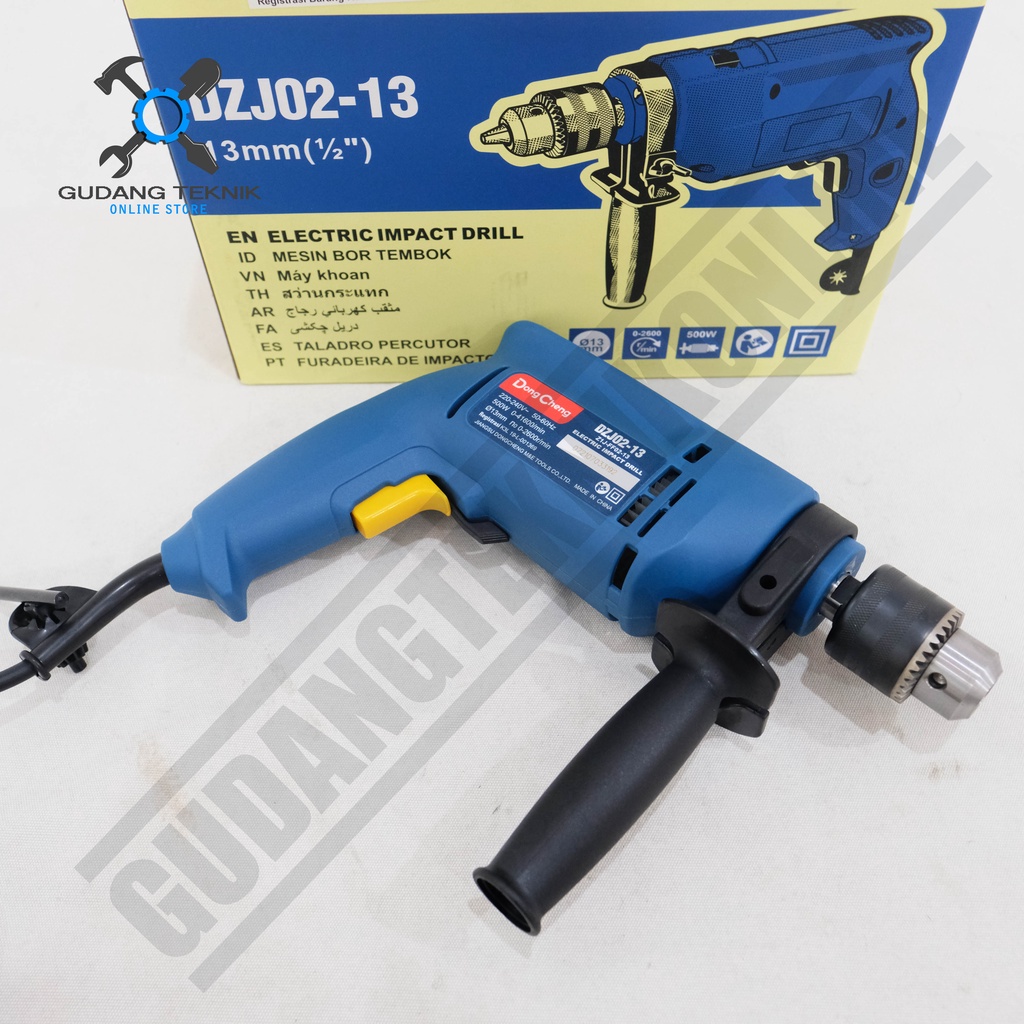 DongCheng DZJ02-13 / Mesin Bor Tangan Dong Cheng DZJ 02-13 - Impact Drill 13mm DongCheng DZJ0213