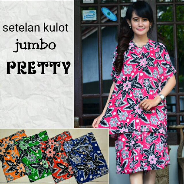 Setelan kulot jumbo  pretty grosir baju  pakaian tidur 