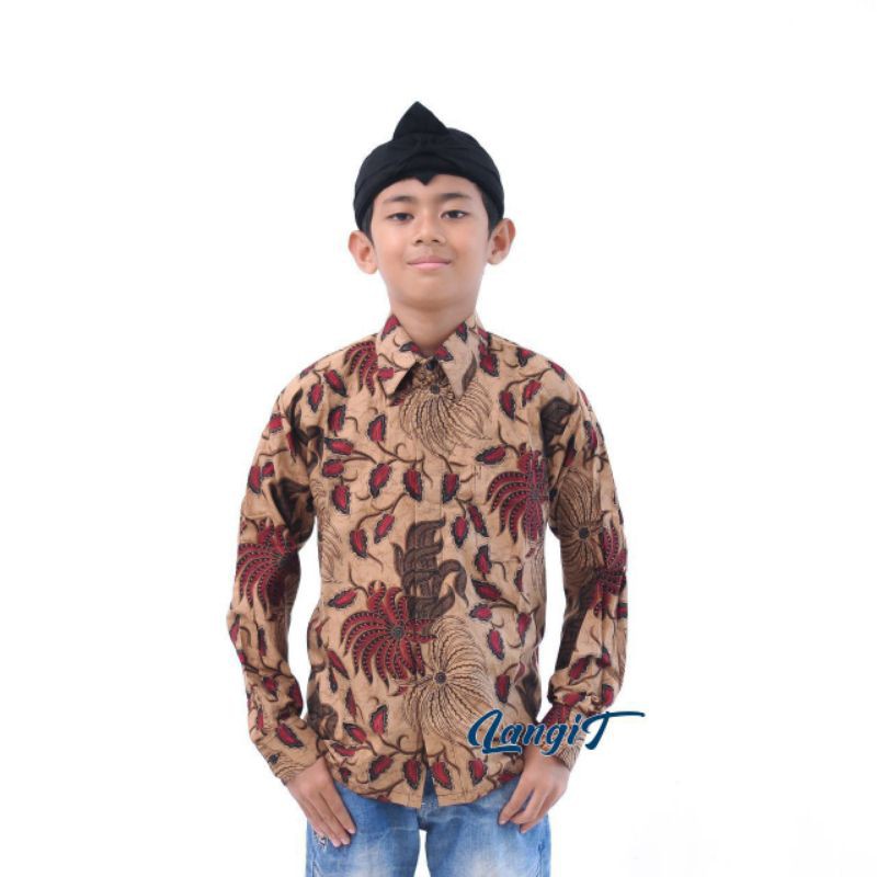 Kemeja Batik Anak/batik anak/baju batik anak laki laki umur 2-12 tahun hem batik anak-