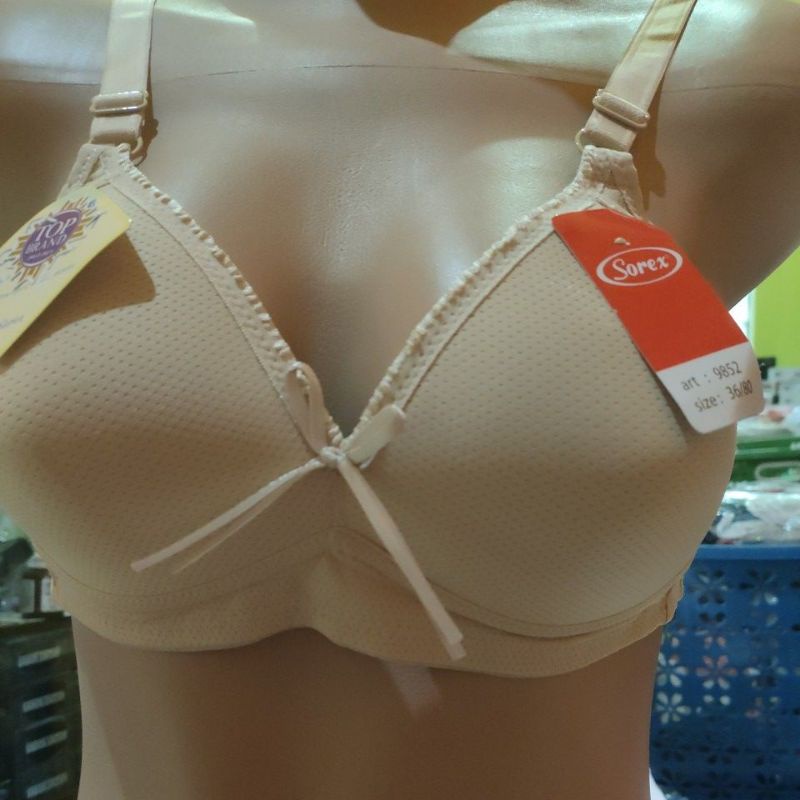 Sorex bra bh 9852 cup B (36-42) extra comfort, tanpa kawat,busa tipis oc,hijau