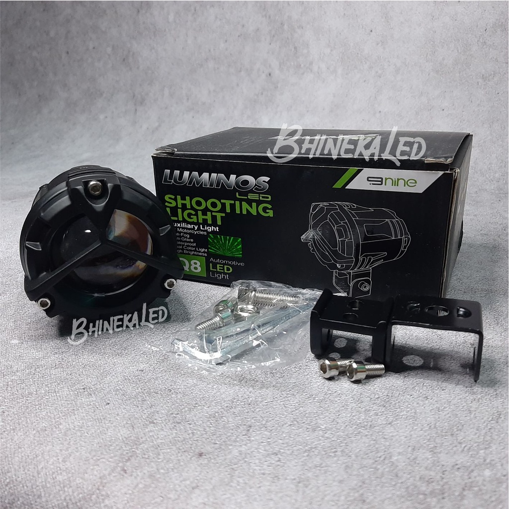 LAMPU LED TEMBAK SOROT LASER 2 WARNA ORIGINAL LUMINOS Q8