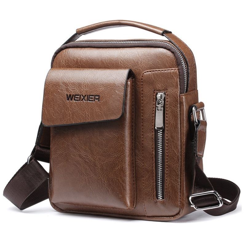 T8602 Tas Selempang Pria Terbaru Tas Import Slingbag Cowok Keren Tas Batam Material PU Premium Tas F