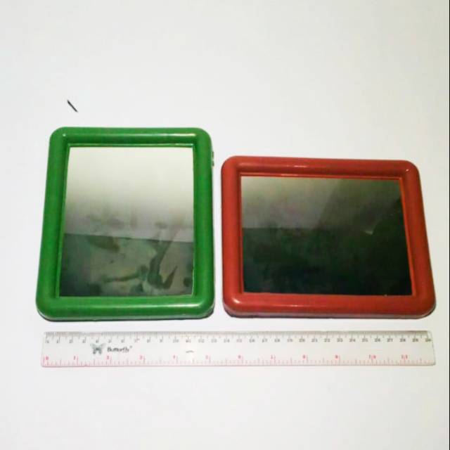 Cermin Lipat Portable Kotak untuk Kosmetik/Makeup (Ukuran 14x16cm)-1