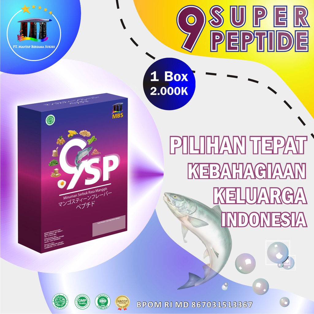 9SP SUPER PEPTIDE Minuman Botanikal Serbuk Rasa Manggis SUPERPEPTIDA