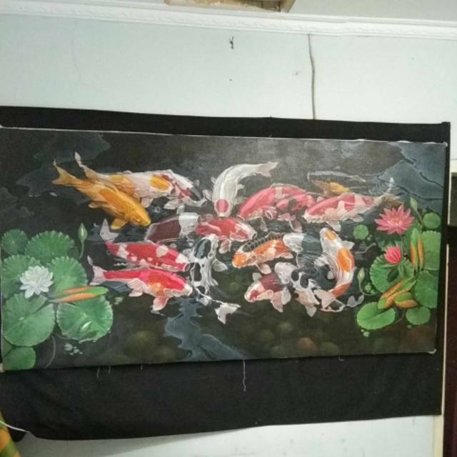 lukisan ikan koi besar 1