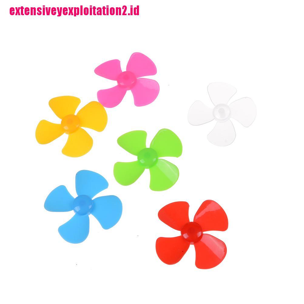 &lt; E2id &amp; &gt; 6pcs / Set Baling-Baling 4 Bilah Bahan Plastik Abs Ukuran 2mm X 56mm