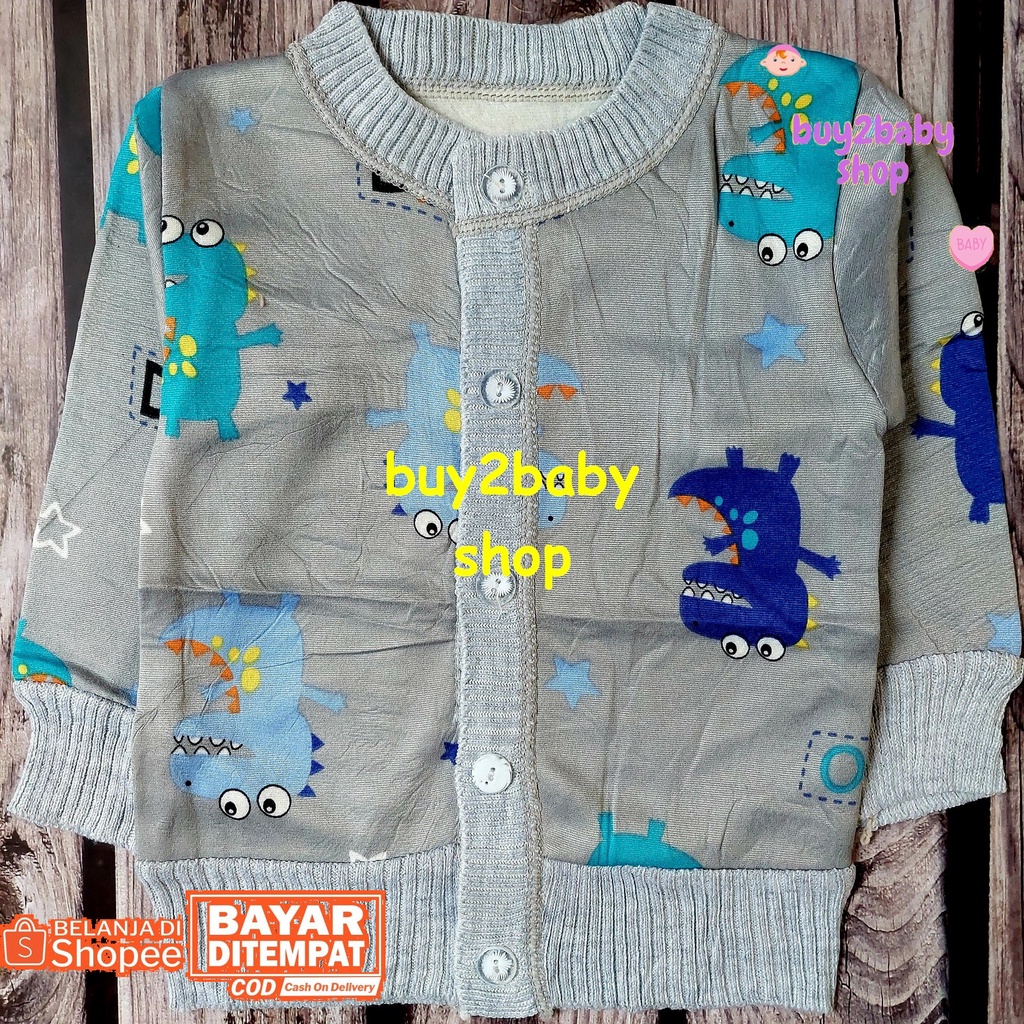 Sweater Cardigan Bahan Bulu Premium Super Halus dan Lembut anak 6 Bulan s.d 2 Tahun 1 PCS