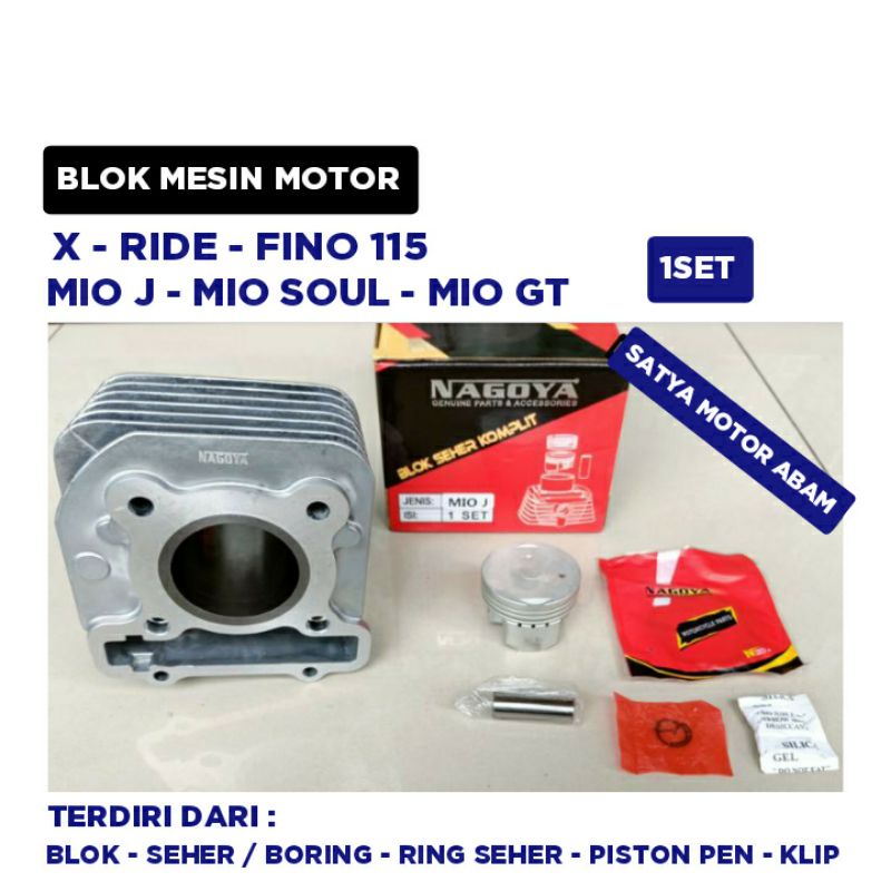 Blok Mesin Motor X - Ride - Fino 115 - Mio J - Mio Soul - Mio Gt / 1 Set Seher Boring / Nagoya