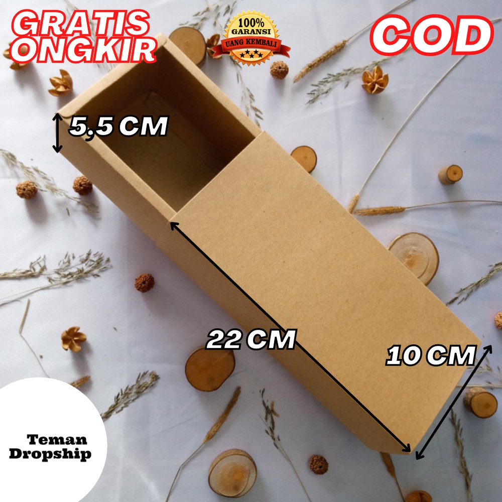 

KARDUS HAMPERS KOTAK GIFT BOX KADO PERSEGI PACKING SOUVENIR SIZE 22 X 10 X 5,5 CM