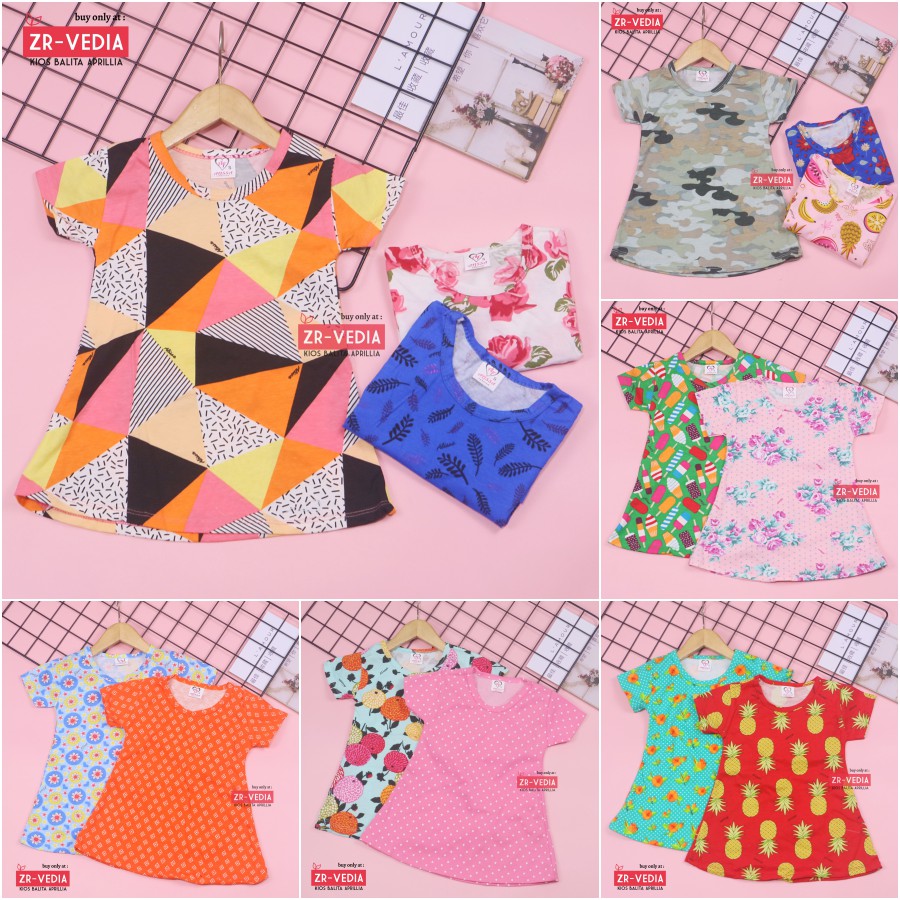 Dress Amirah Bayi uk 3-12 month / Baju Tidur Balita Anak Perempuan Adem Kaos Lucu Dres Harian Murah kiosbalitaaprilia