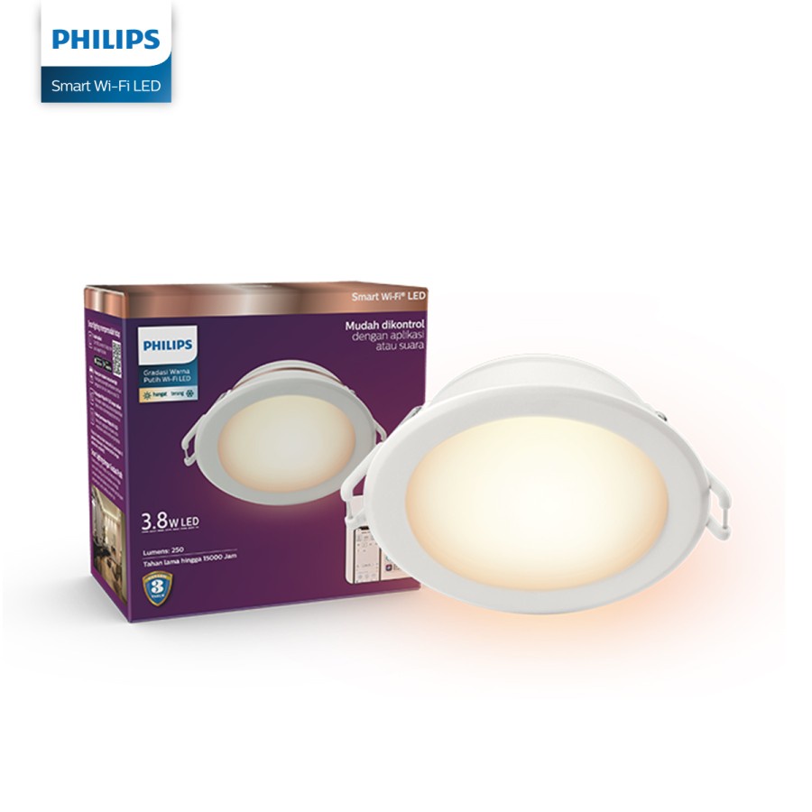 TERMURAH !!! Philips Smart Lamp Wifi LED Downlight 3.8 W / Lampu Smart Philips LED 3.8Watt