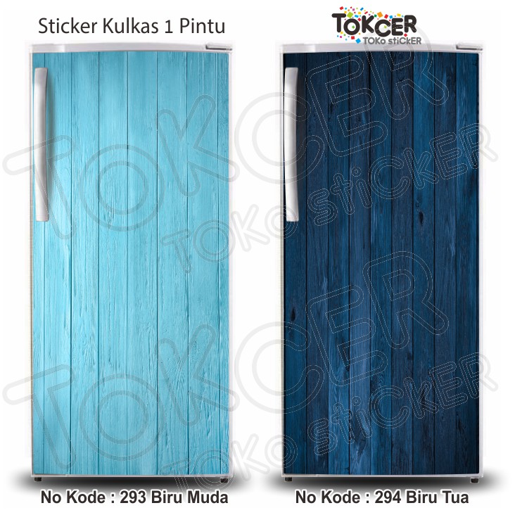 Stiker Kulkas 1 Pintu dan 2 Pintu Motif KAYU WARNA