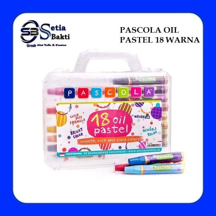 

PASTEL-DRY-OIL- PASCOLA OIL PASTEL | CRAYON PASCOLA 18 WARNA ( 1 SET ) -OIL-DRY-PASTEL.