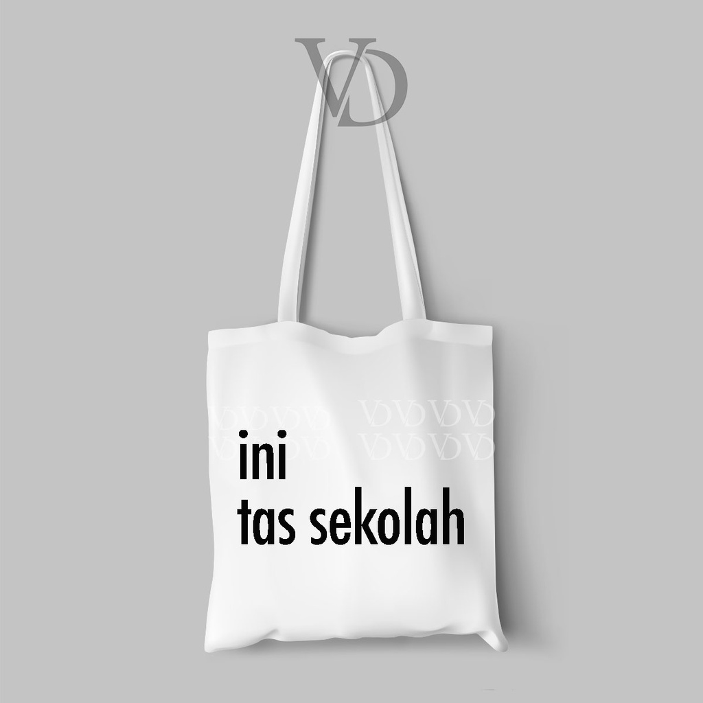 BISA CUSTOM FOTO TOTE BAG BAHAN KANVAS hari / TOTE BAG / TAS sekolah / TAS BELANJA kata kata