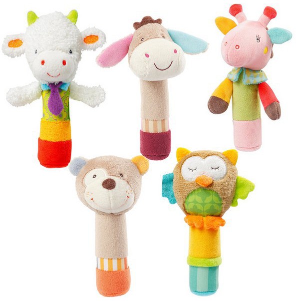 Baby Cloth Wand Mainan Bayi Baby Toys Rattle Stick Teether Bayi Boneka Bayi