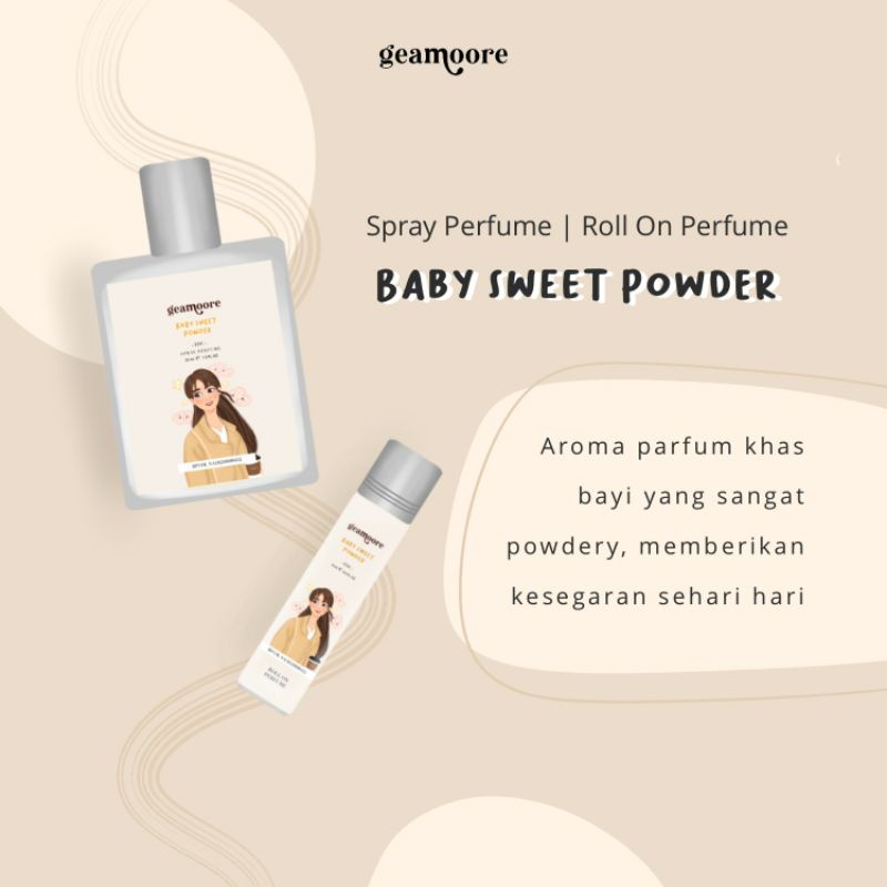 GEAMOORE INSPIRED PARFUM 6ML & 30 ML BPOM APPROVED-Baby sweet powder