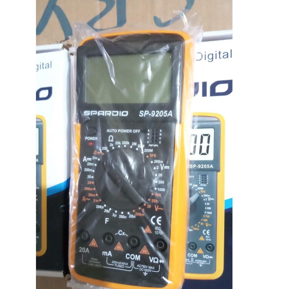 Avo Multimeter Digital DT-9205A SP-9205A CD-9205D 9205A Multitester LCD besar