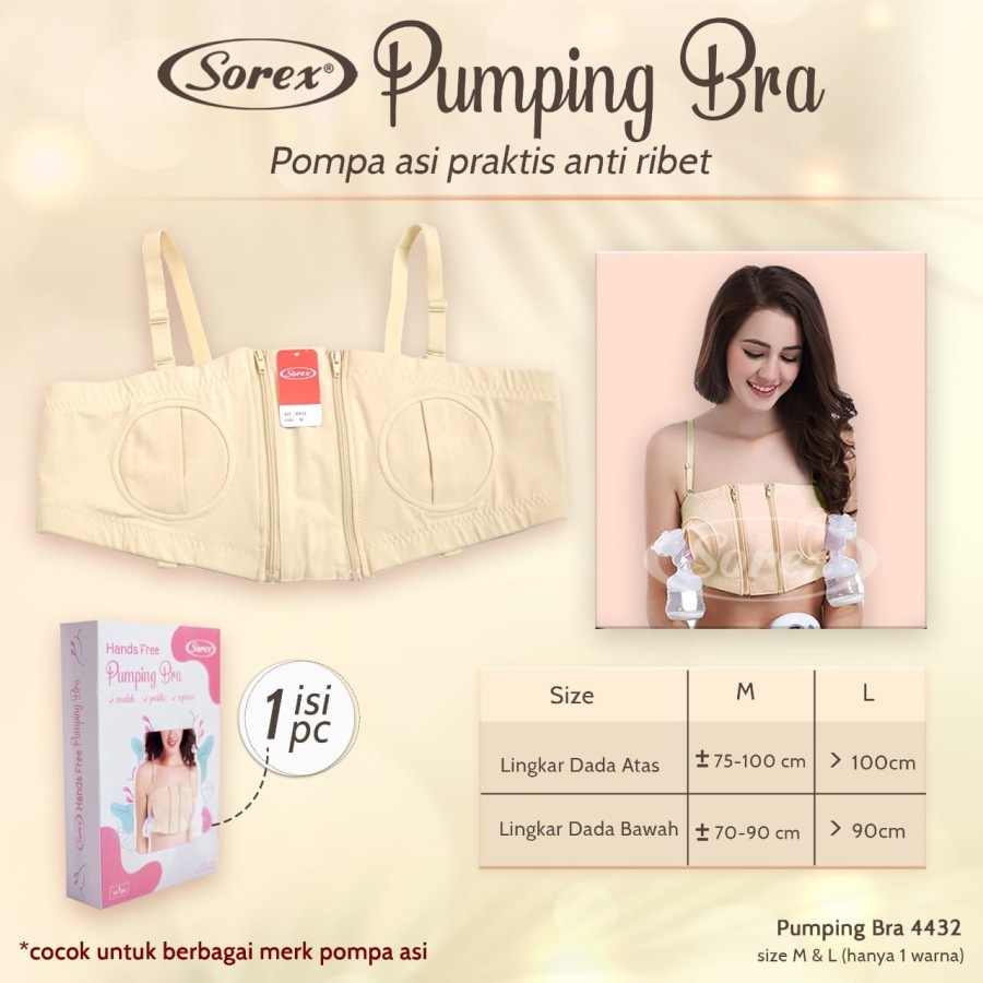 Sorex 4432 Hands Free Pumping Bra - BH Menyusui untuk Pompa Asi