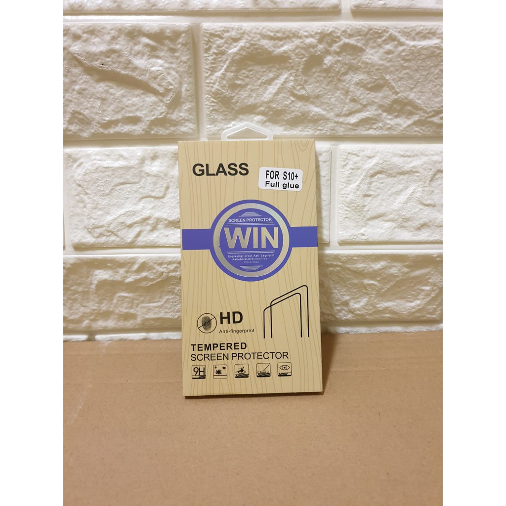 Tempered Glass WIN HD Samsung S10 PLUS Full Glue Full Cover Curve Best